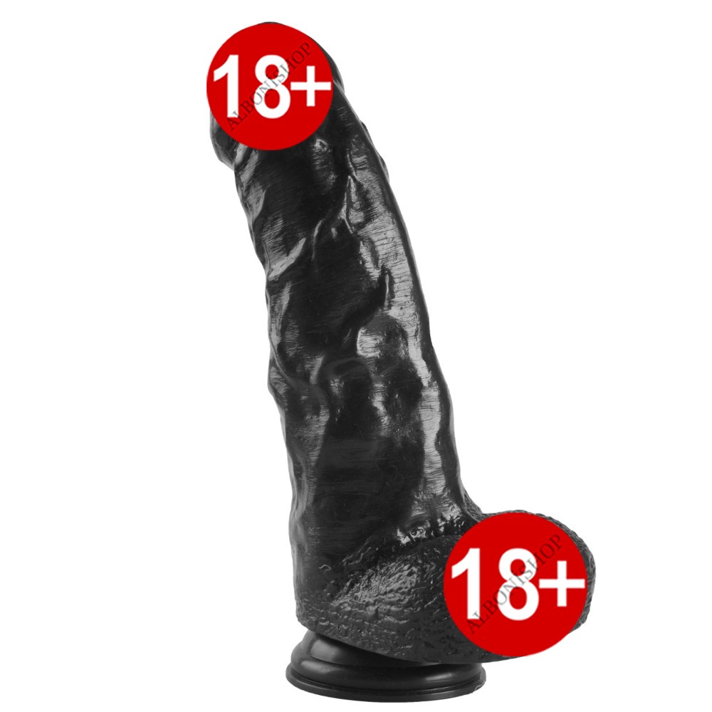 Huge Dildo 28 Cm Bükülebilen Yumuşak Realistik Siyah Dildo
