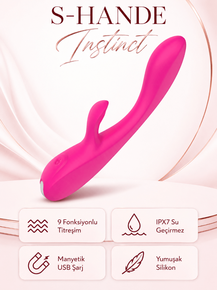 Instinct 9 Fonksiyonlu Titreşimli G-Bölgesi ve Klitoris Esnek Vibratör
