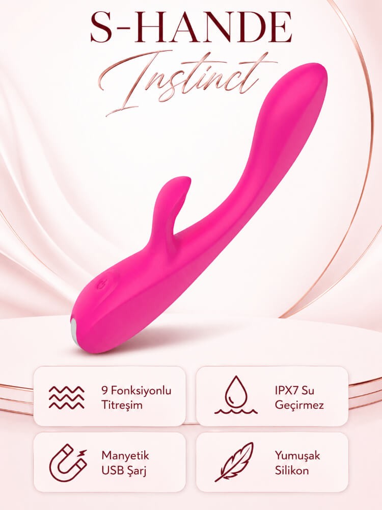 Instinct 9 Fonksiyonlu Titreşimli G-Bölgesi ve Klitoris Esnek Vibratör