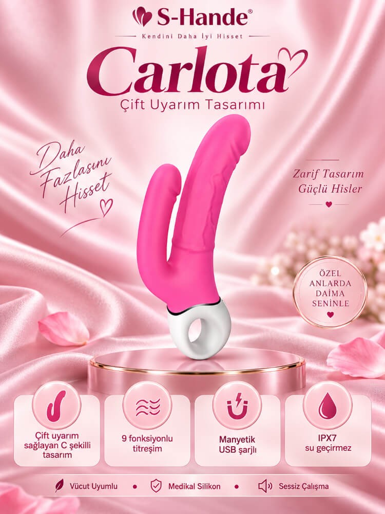 Jakiro 9 Modlu Titreşimli Anal ve Vajinal Şarjlı Double Vibratör