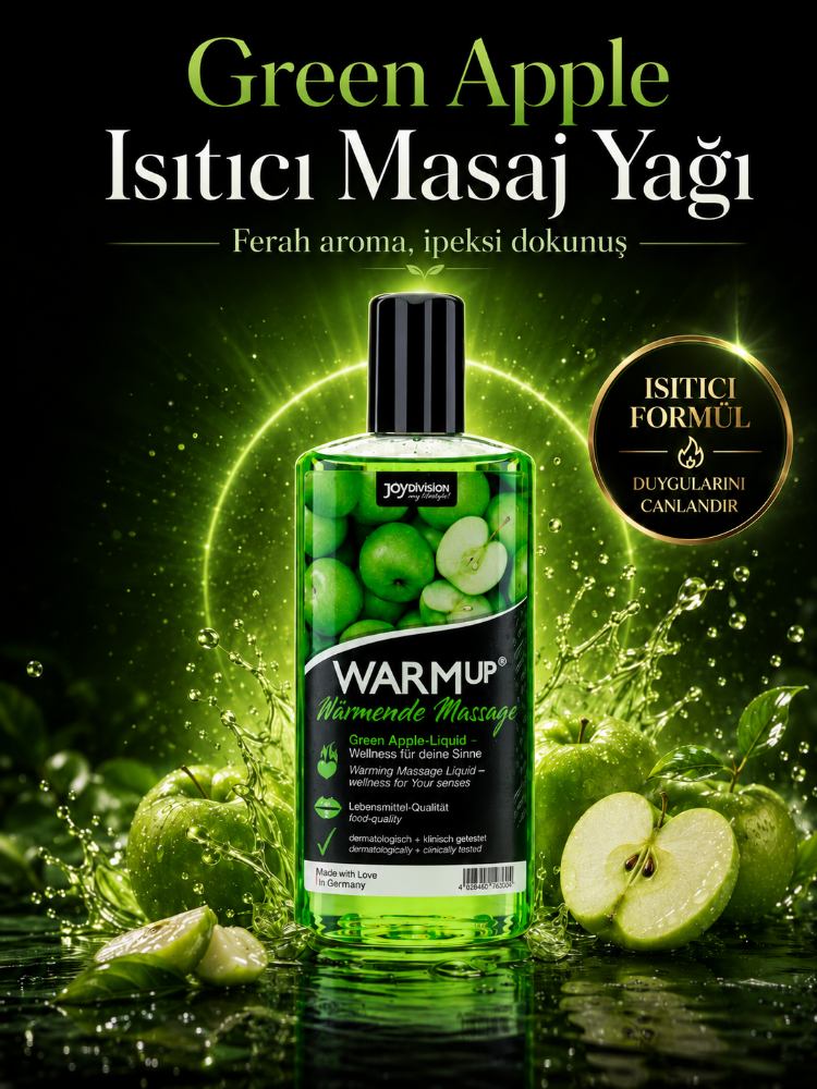 Joy Division Warm Up Green Apple Aromalı Isıtıcı Masaj Jeli 150 Ml 