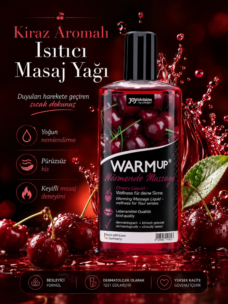 Joy Division Warm Up Kiraz Aromalı Isıtıcı Masaj Jeli 150 Ml 