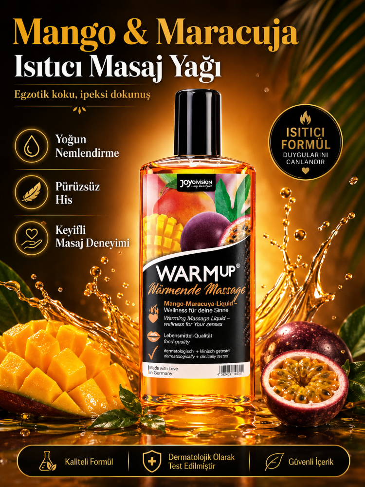 Joy Division Warm Up Mango+Maracuya Aromalı Isıtıcı Masaj Jeli 150 Ml 