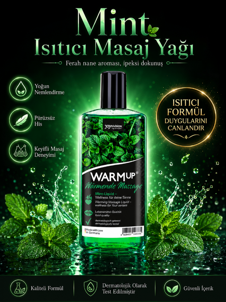 Joy Division Warm Up Nane Aromalı Isıtıcı Masaj Jeli 150 Ml 