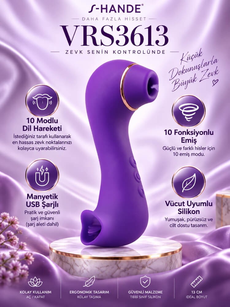 Kaylee 10 Emiş Modlu & 10 Modlu Dil Hareketli Mini Vibratör