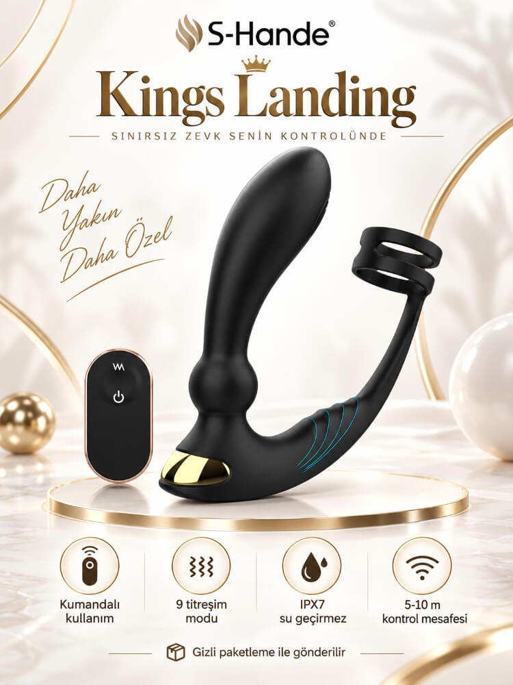  Kings Landing 9 Fonksiyonlu Kumandalı Penis Halkası ve Prostat Vibratör