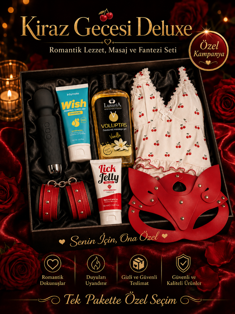 Kiraz Gecesi Deluxe Romantik Masaj ve Fantezi Box