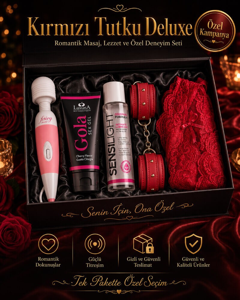 Kırmızı Tutku Deluxe Romantik Masaj ve Fantezi Box