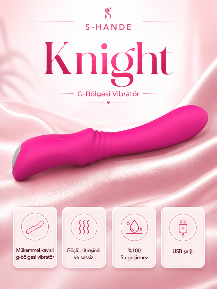 Knight 9 Modlu Titreşimli Şarjlı Su Geçirmez G-Bölgesi Özel Vibratör