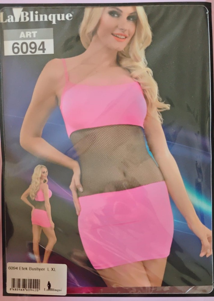 La Blinque File Detaylı Pembe Elbise