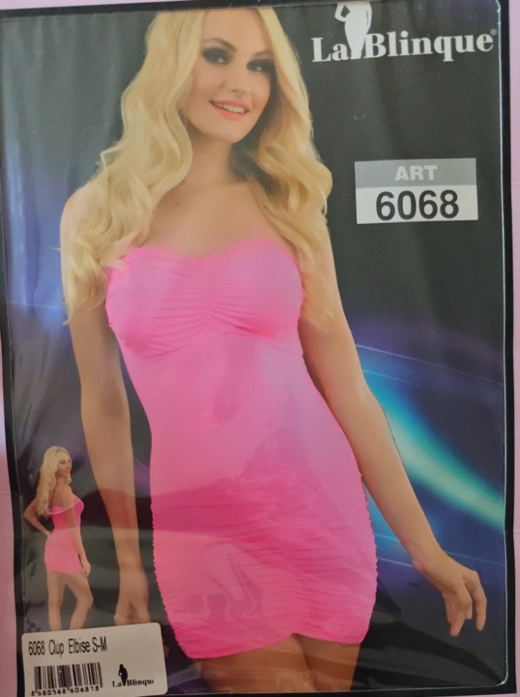 La Blinque Pembe Büzgülü Mini Elbise