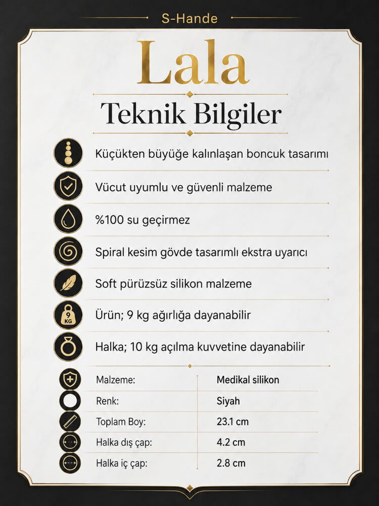 Lala 23 Cm Spiral Tasarımlı Anal Zevk Topları