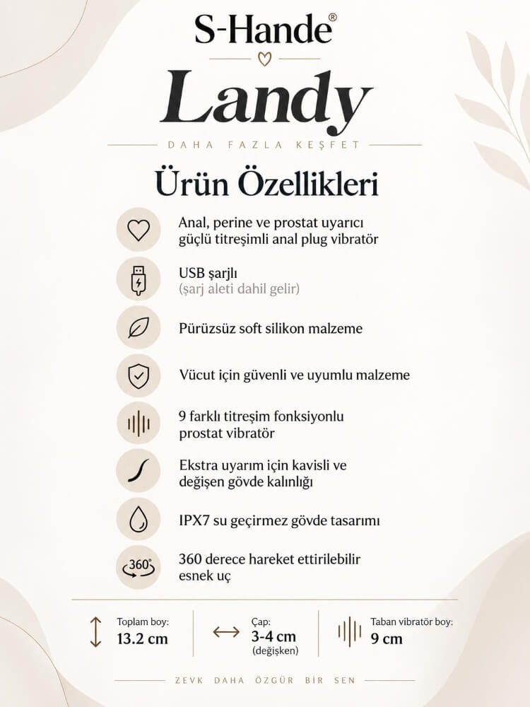 Landy 9 Modlu Titreşimli Prostat Anal Vibratör