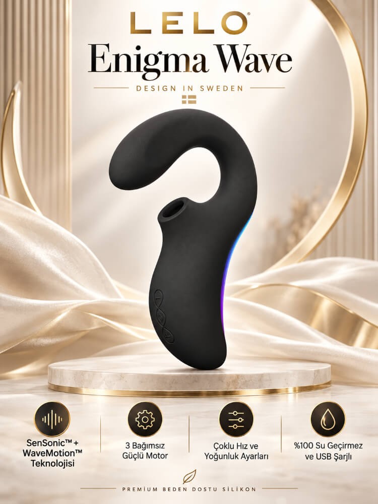 Lelo Enigma Wave Black Klitoris Uyarıcı Siyah Vibratör