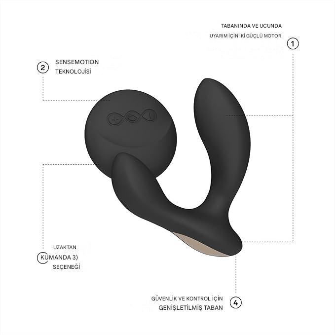 Lelo Hugo 2 Black Kumanda Kontrollü Prostat Masaj Aleti