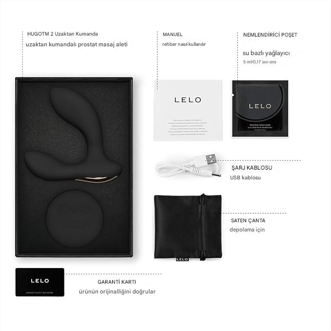 Lelo Hugo 2 Black Kumanda Kontrollü Prostat Masaj Aleti