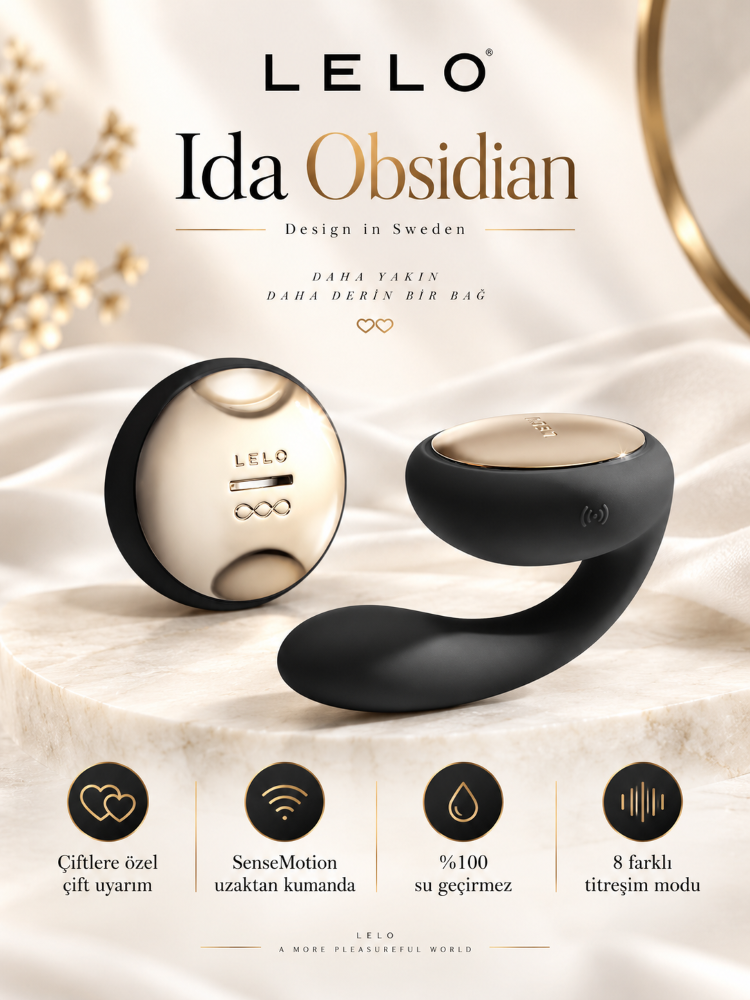 Lelo Ida Obsidian Black Kumandalı Giyilebilen Lüks Vibratör
