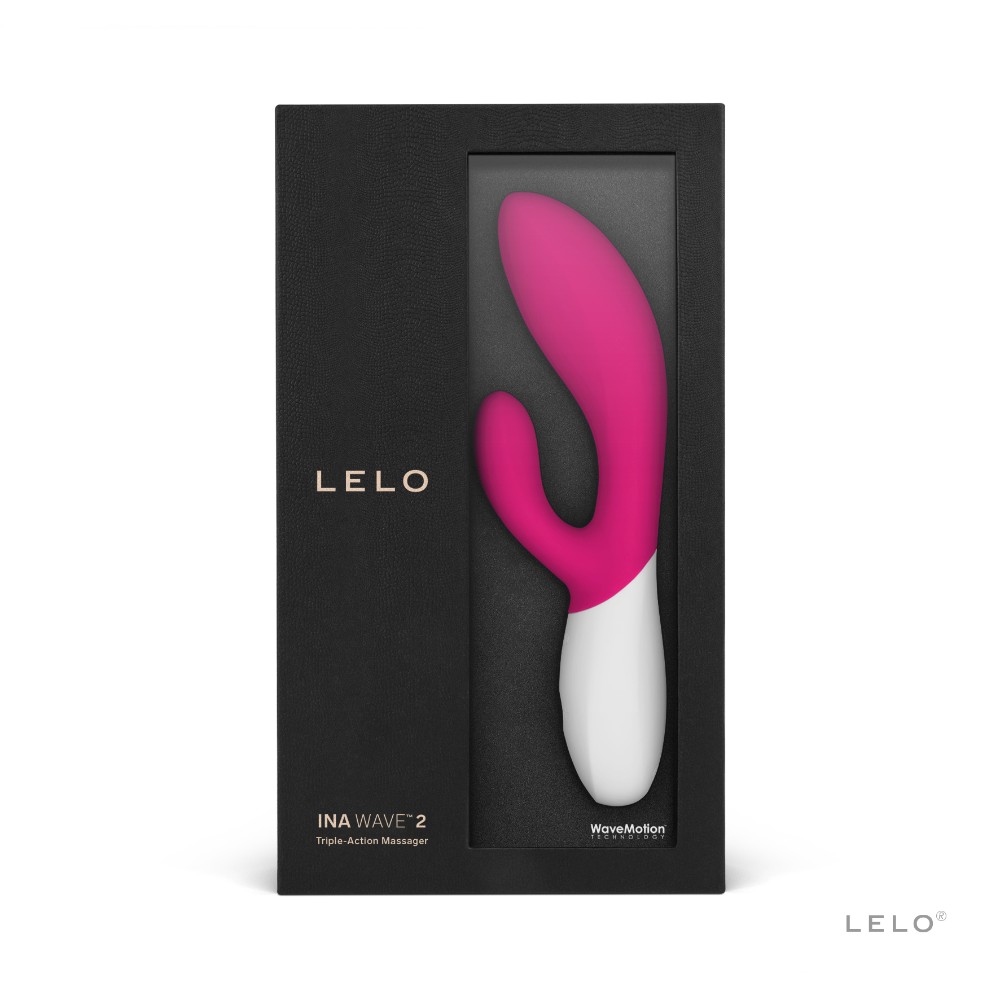 Lelo Ina Wave 2 Cerise G-Bölgesi ve Klitoris Özel Titreşimli Rabbit Vibratör 