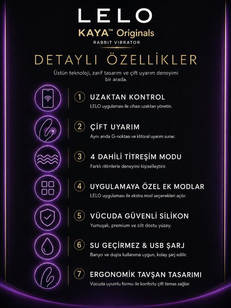 Lelo Kaya Originals App Kontrollü Premıum Rabbit Vibratör 