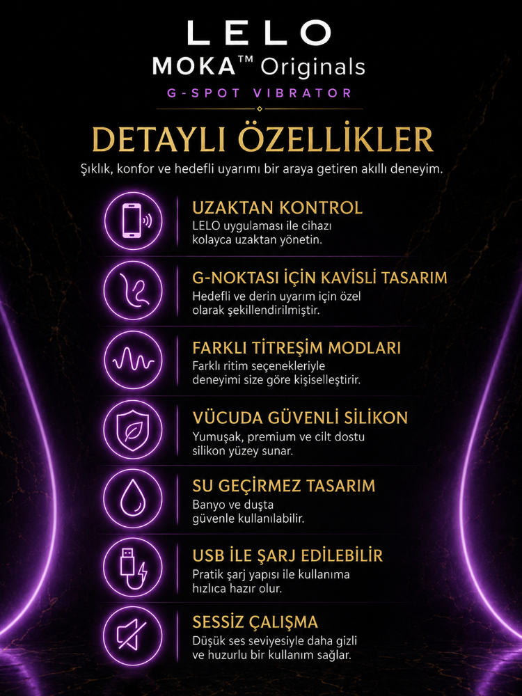 Lelo Moka Originals Telefon Kontrollü Premıum G-Bölgesi Uyarıcı Vibratör