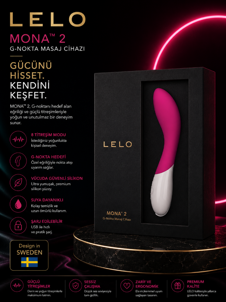 Lelo Mona 2 Ultra Güçlü Titreşimli G-Bölgesi Masaj Vibratörü
