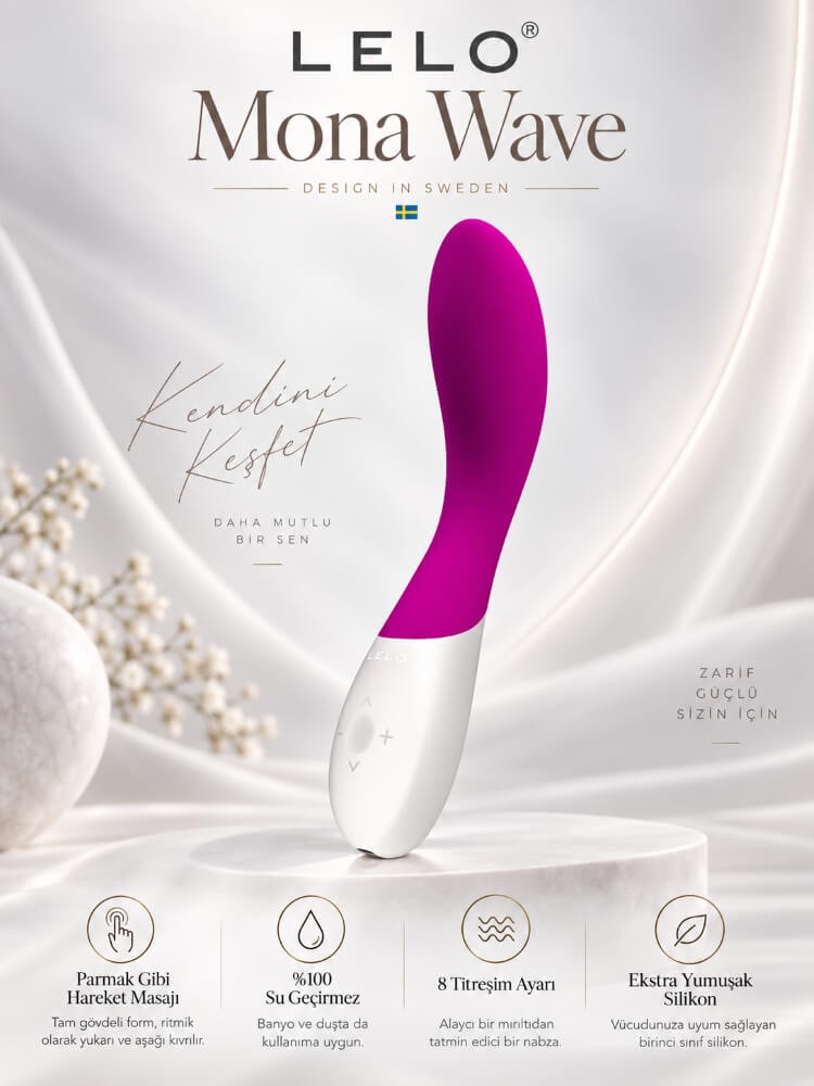 Lelo Mona Wave Deep Rose G-Bölgesi Özel Hareketli Vibratör