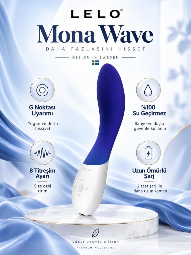 Lelo Mona Wave Midnight Blue G-Bölgesi Özel Hareketli Vibratör