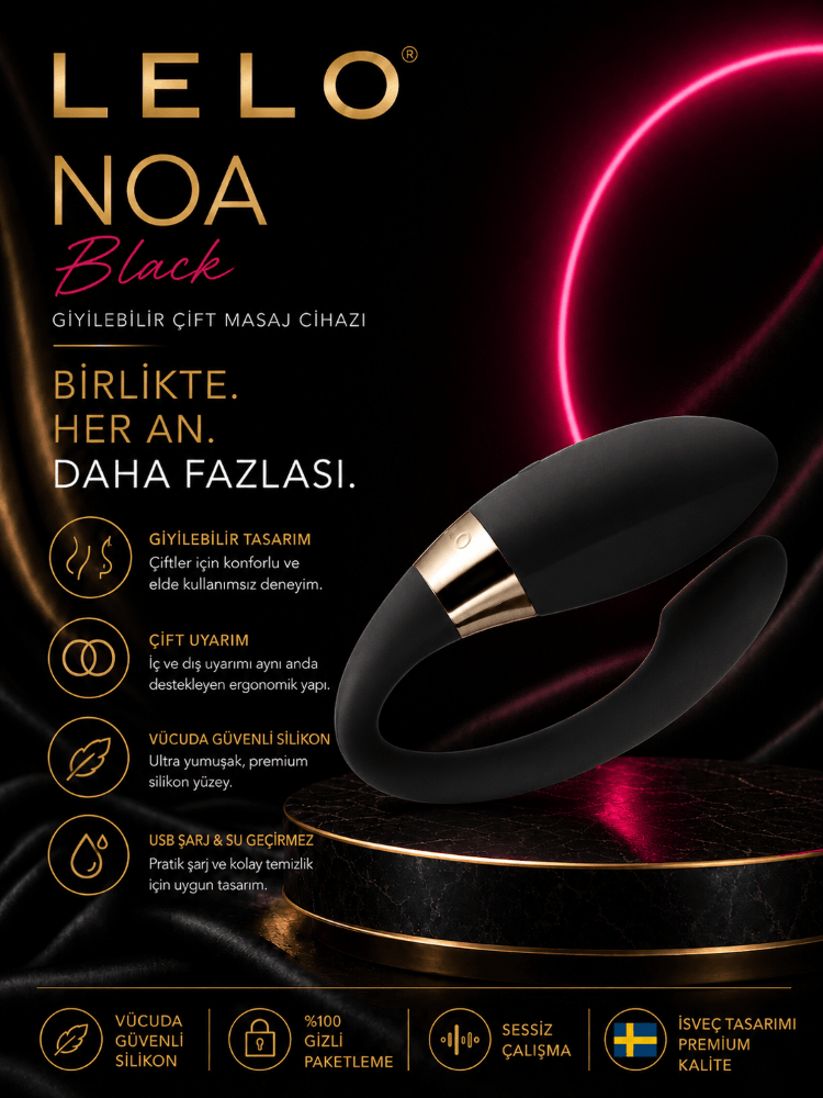 Lelo Noa Black Giyilebilen Çiftlere Özel Şarjlı Vibratör
