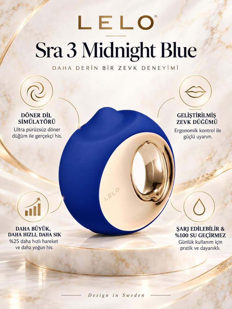 Lelo Ora 3 Midnight Blue Teknolojik Oral Zevk Vibratörü