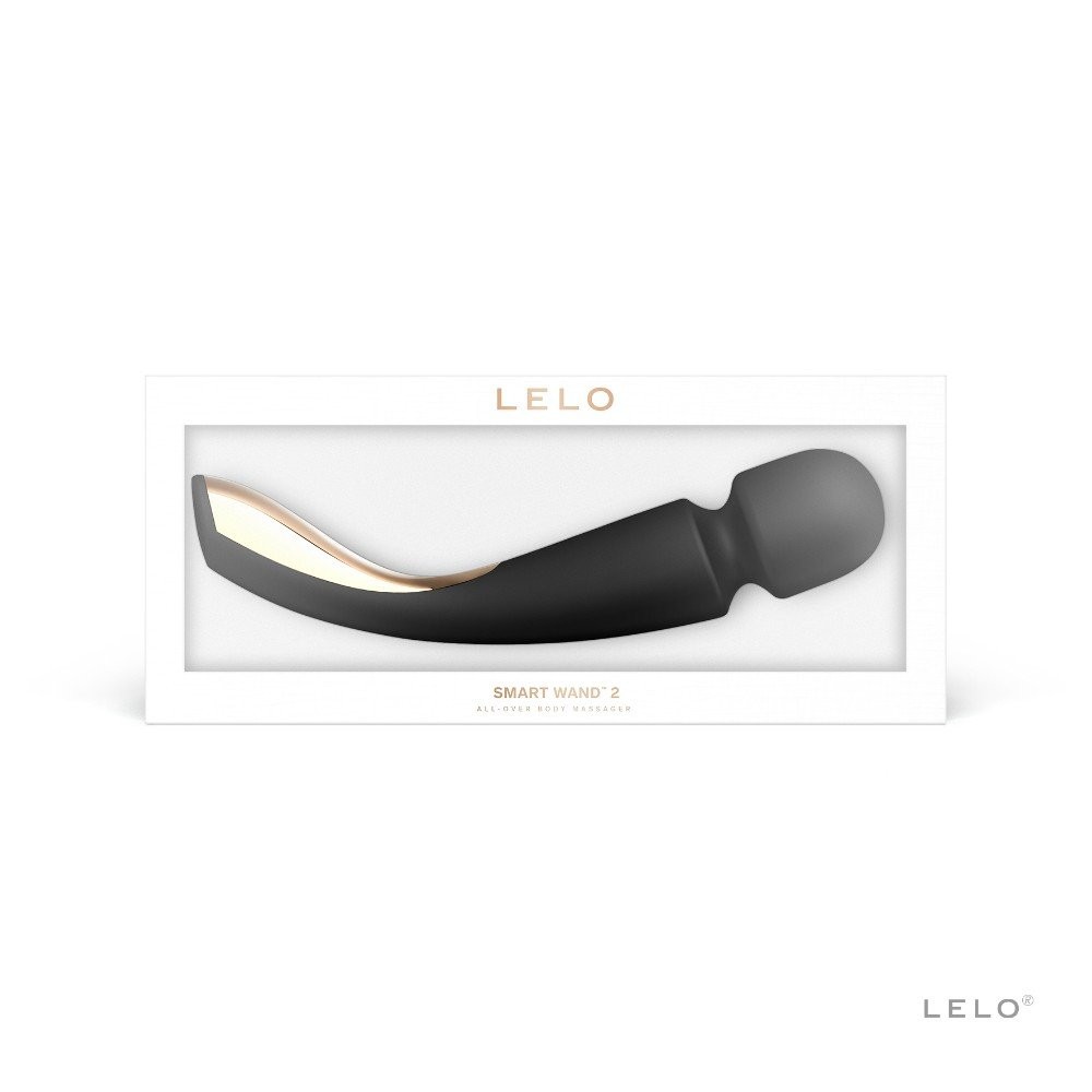 Lelo Smart Wand 2 Medium Black Orta Boy Çok Güçlü Masaj Aleti(KUTU HASARLI)