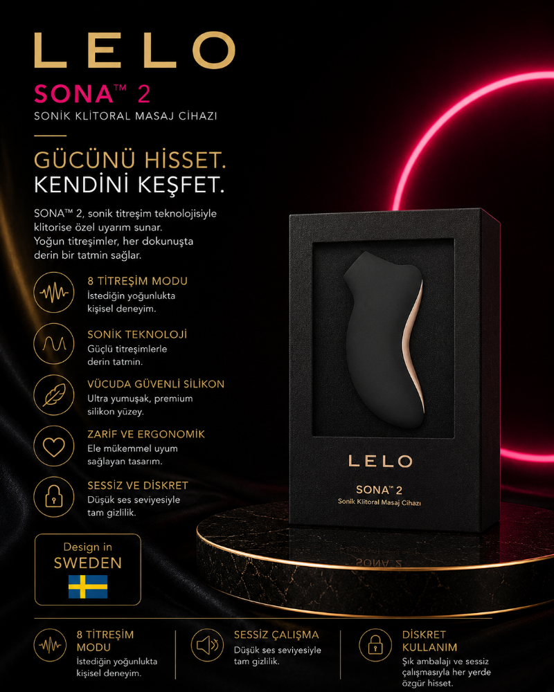 Lelo Sona 2 Black Klitoris Uyarıcı Masaj Ve Orgazm Vibratörü