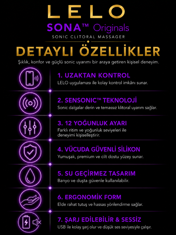 LELO SONA Originals Bluetooth Kontrollü Klitoral Masaj Aleti