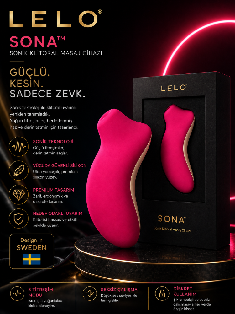 Lelo Sona Sonic Klitoris Uyarıcı Premıum Masaj Aleti Vibratör 