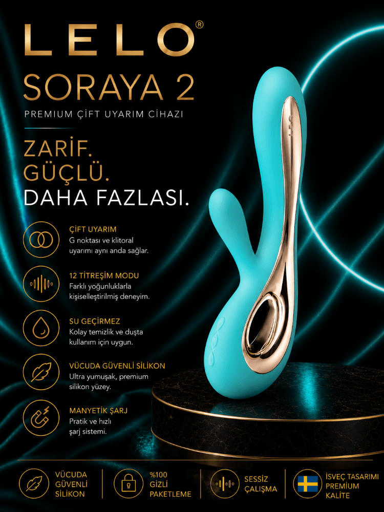 Lelo Soraya 2 Aqua G-Bölgesi ve Klitoris Uyarıcı Titreşimli Rabbit Vibratör
