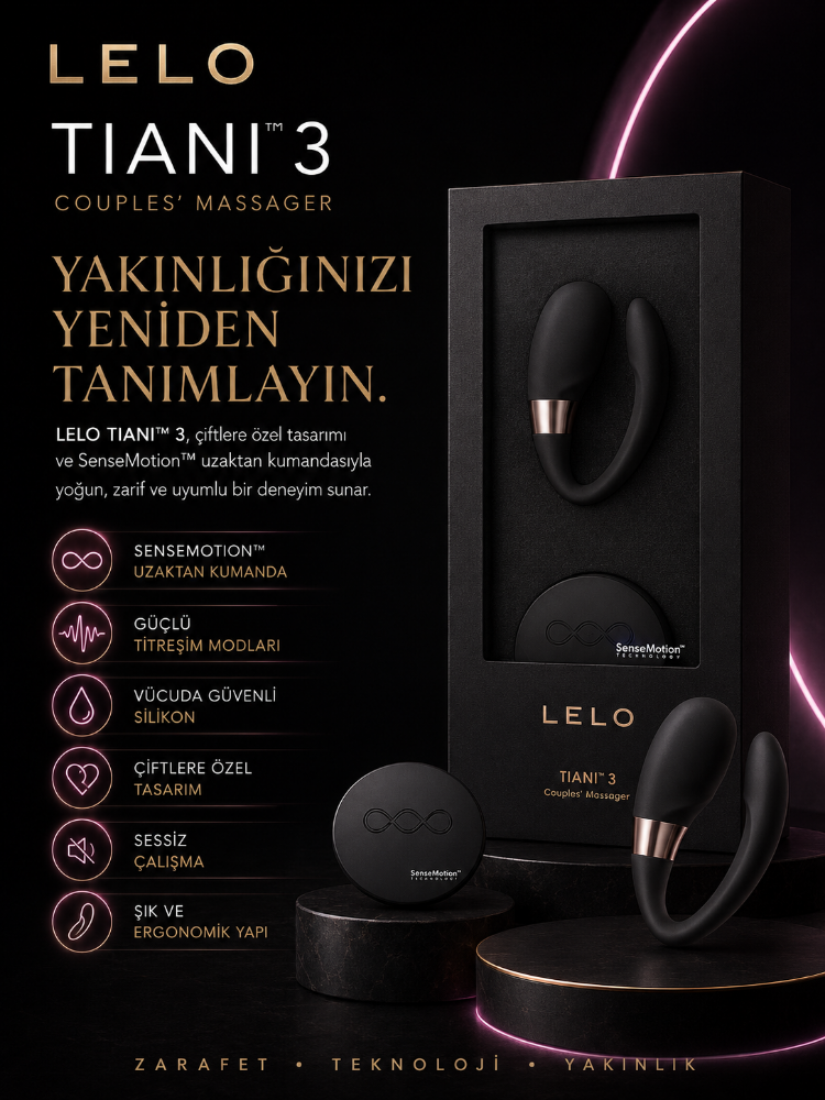 Lelo Tiani 3 Black Çiftlere Özel Titreşimli Kumandalı Vibratör
