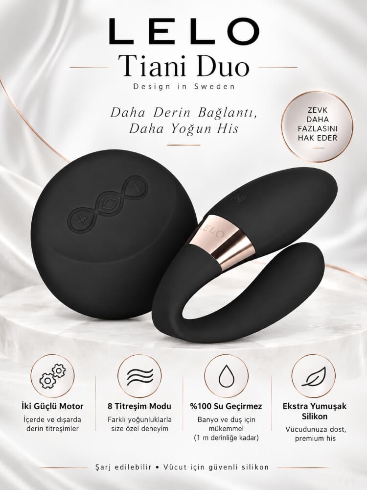 Lelo Tiani Duo Black Çift Motorlu Çiftlere Özel Vibratör