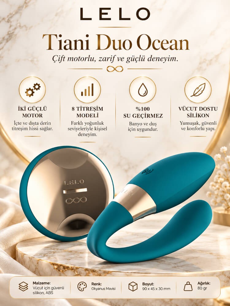 Lelo Tiani Duo Ocean Blue Kumandalı Giyilebilen Teknolojik Vibratör