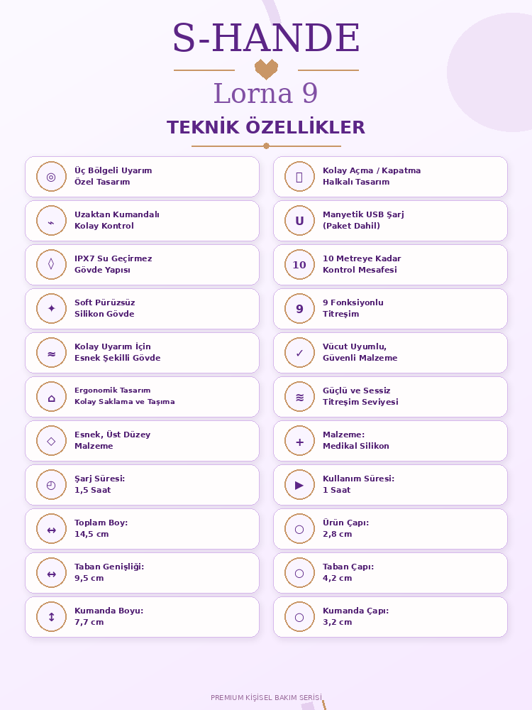 Lorna Çift İlişki İçin Penise Takılan Kumandalı Penis Halkası Vibratör