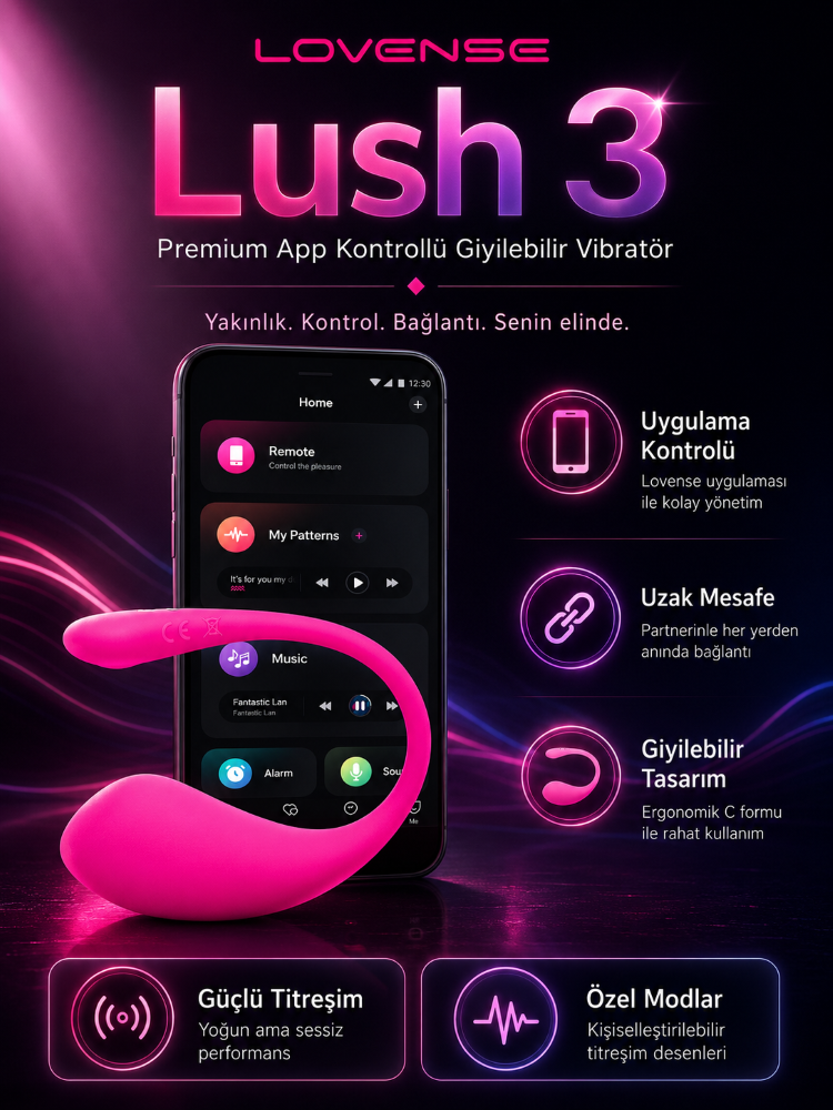 Lovense Lush 3 Telefon&Tablet Kontrol Vibratör