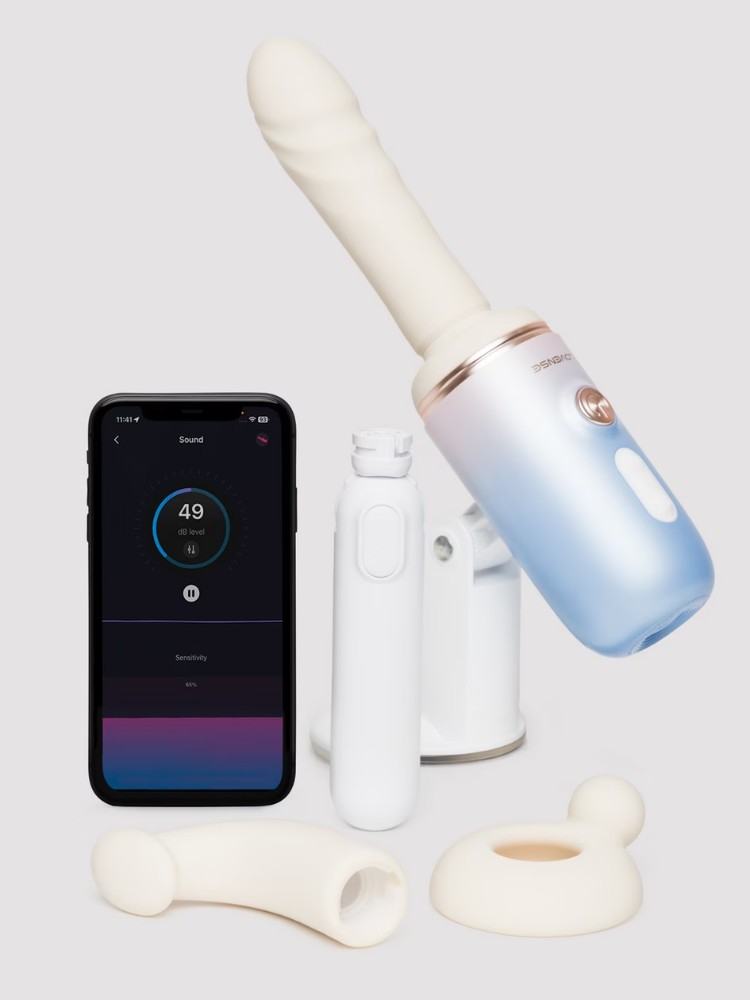 Lovense Spinel App Kontrol Titreşimli Isıtmalı Ve Git Gel Hareketli Seks Makinesi