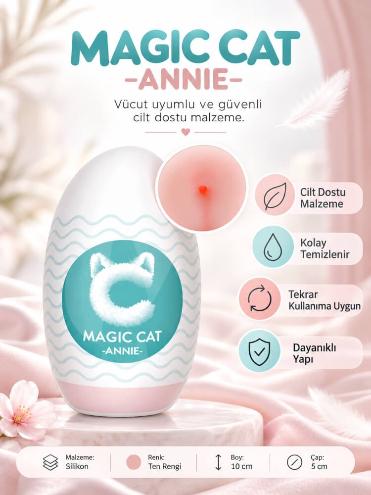 Magic Cat Annie Utra Yumuşak Mastürbatör Anüs