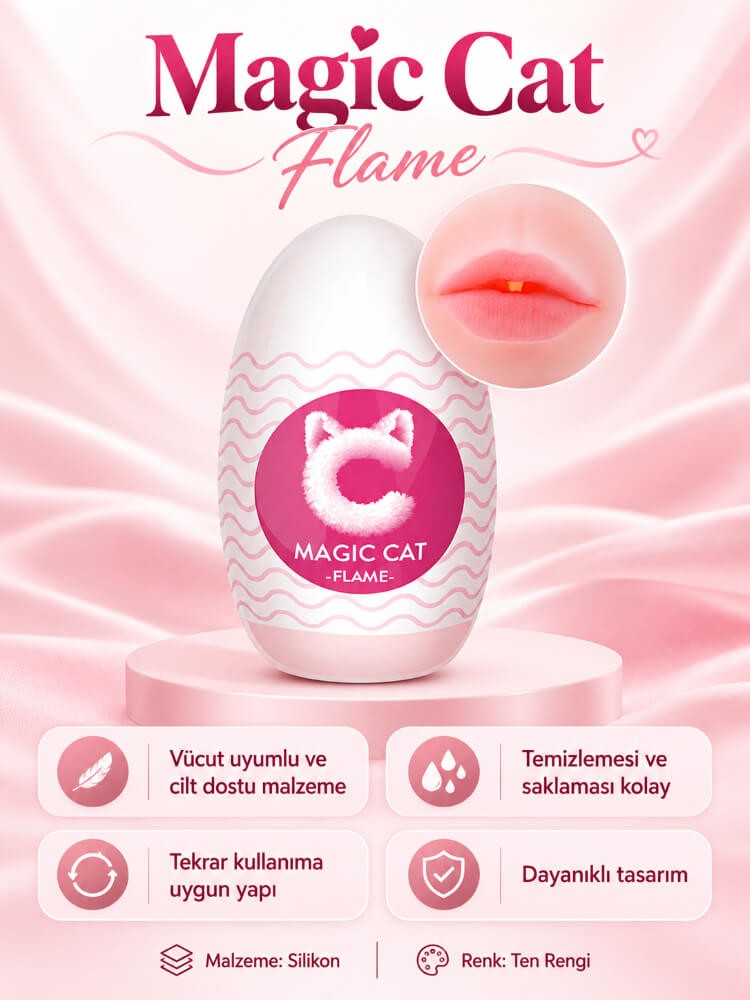Magic Cat Flame Utra Yumuşak Oral Mastürbatör
