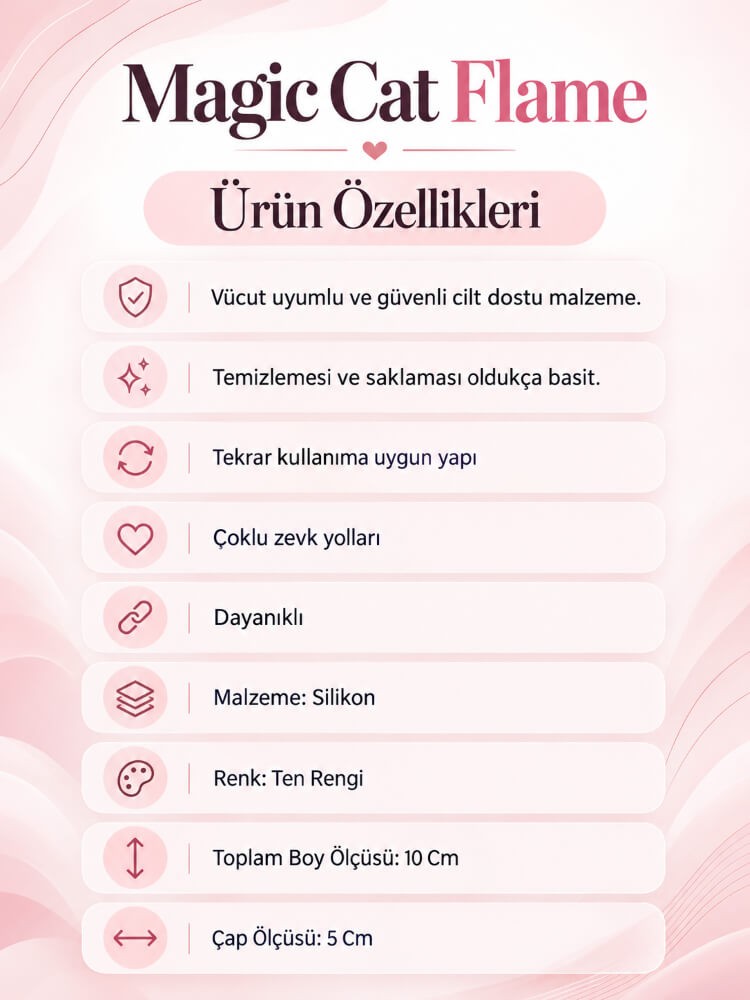 Magic Cat Flame Utra Yumuşak Oral Mastürbatör