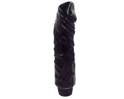 Ayarlanabilir Güçlü Titreşimli 22 Cm Damarlı Siyah Vibratör