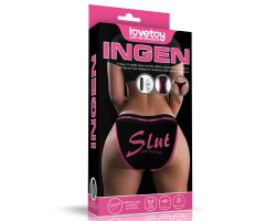 Baskılı Kumandalı XS-S Beden Çamaşırlı Şarj Edilebilir Mini Vibratör 