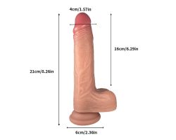 21 Cm Kumandalı Titreşimli Oynar Başlı Ve İleri Geri Hareketli Penis