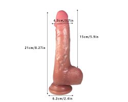 İleri Geri Ve Salınım Hareketli 21 Cm Şarjlı Realistik Penis