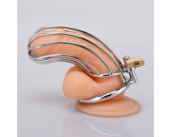 Bonilove Metal Chastity Cage Fetiş Kilitli Penis Kafesi