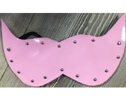 Deri Kapalı Pembe Göz Maskesi