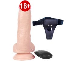 Dildo Series 15 Cm 10 Modlu Belden Bağlamalı Titreşimli Realistik Penis